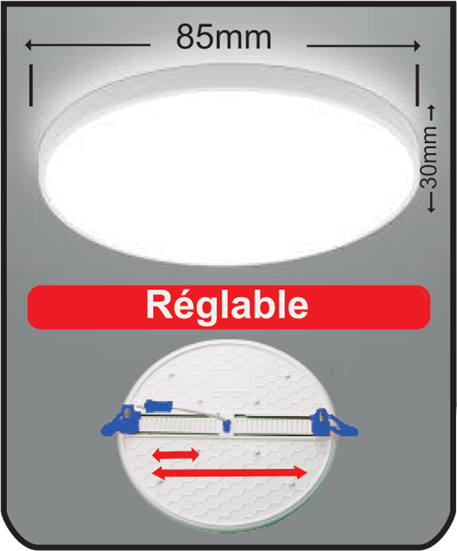 LED panel 3D 9W